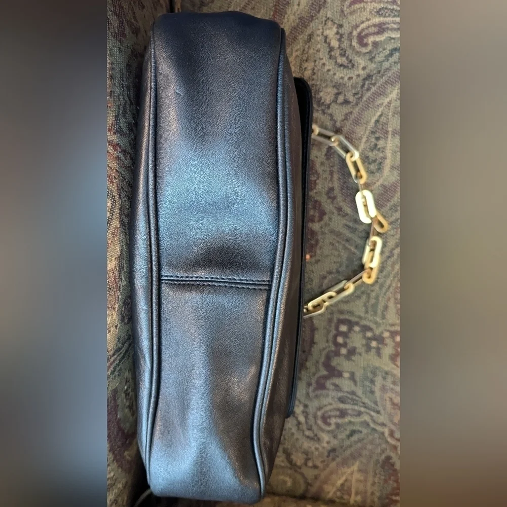 Gianni Bernini Italian Leather Chain Strap Handbag